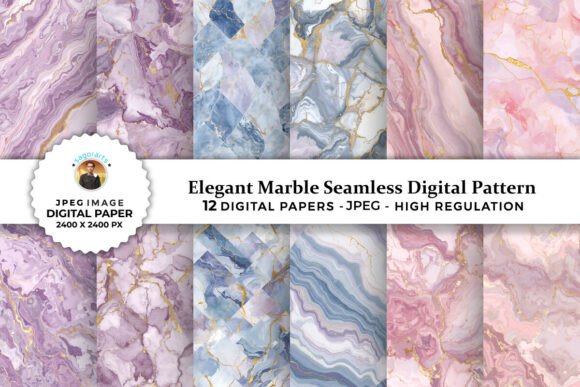 Download Elegant Marble Seamless Digital Patterns - Premium Resources