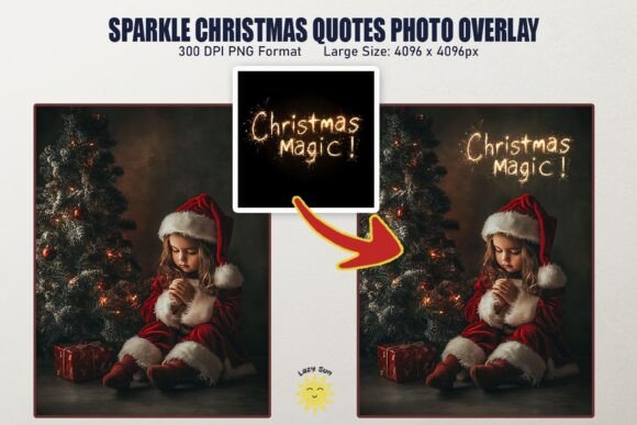 Download Sparkle Christmas Quote Photo Overlay - Premium Bundle