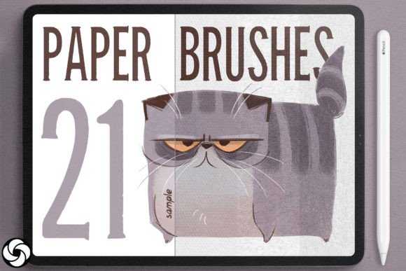 Download 21 Paper Brushes for Procreate - Brushes Collection