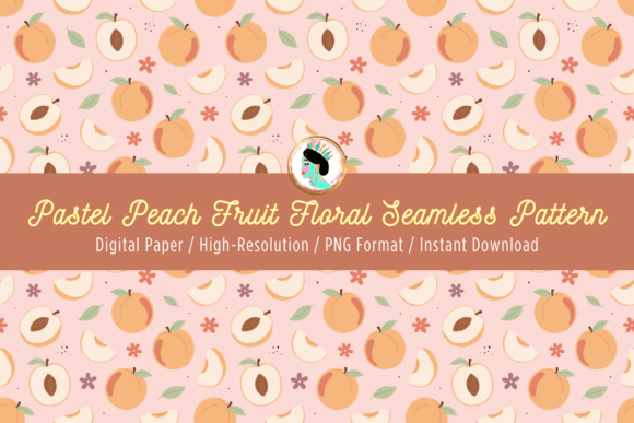 Download Pastel Kawaii Peach Seamless Pattern - Premium Resources