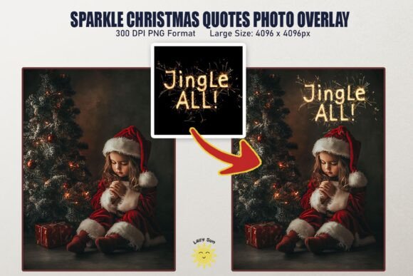 Download Sparkle Christmas Quote Photo Overlay - Premium Resources